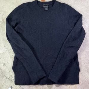 Halogen Sweater Womens S Black 100% Cashmere Pullover Long Sleeve Knit cozy